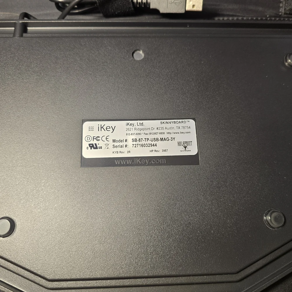Black Keyboard with Case and USB Cable